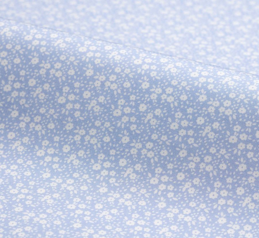 Light blue floral printed dress shirt | Tailor Store®